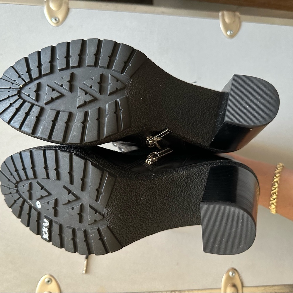Michael Kors Black Leather Ankle Booties - Picture 3 of 5